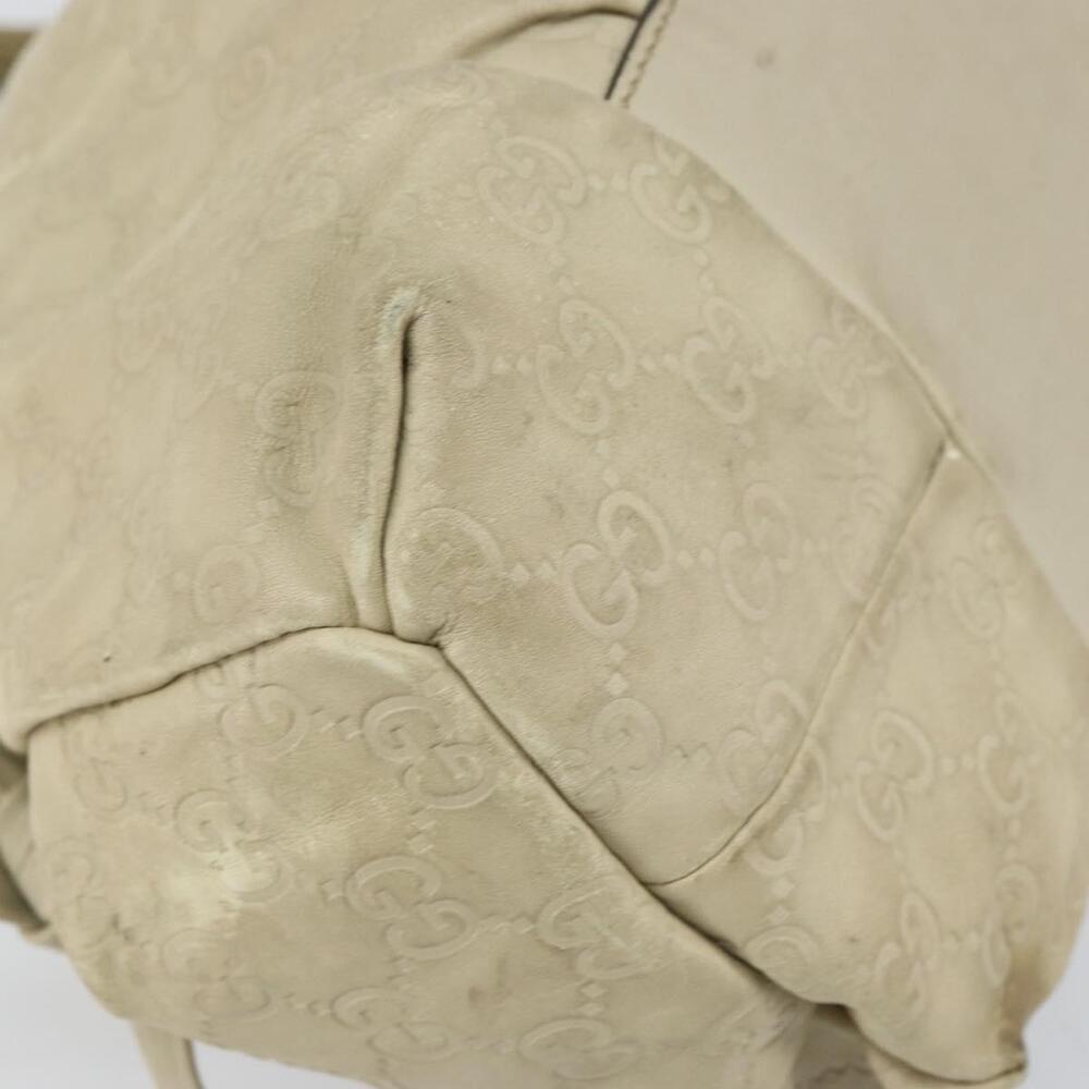 GUCCI GG Canvas Guccissima Histeria Bag Leather Ivory Gold 197020 Auth 159286 - Picture 15 of 16